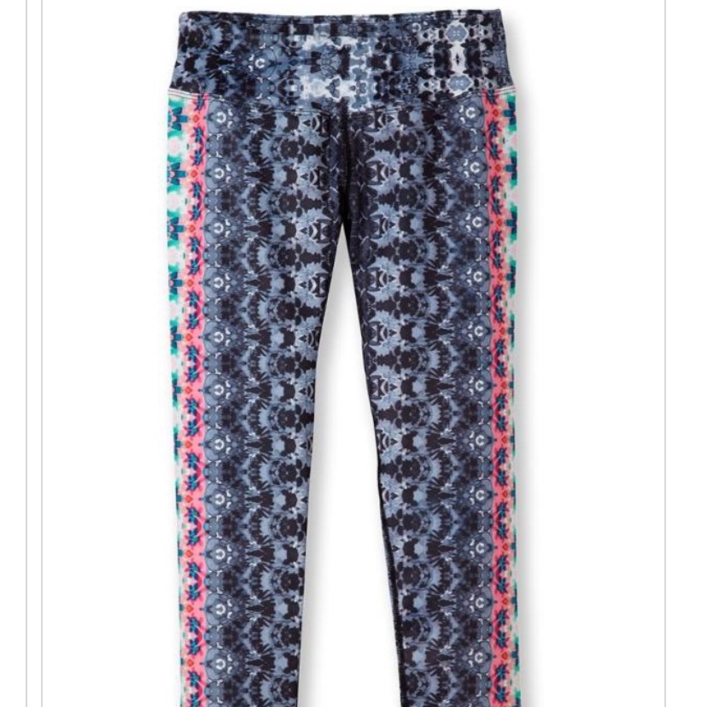 Prana Gray Purple Roxane Geometric Pattern Crop L… - image 3